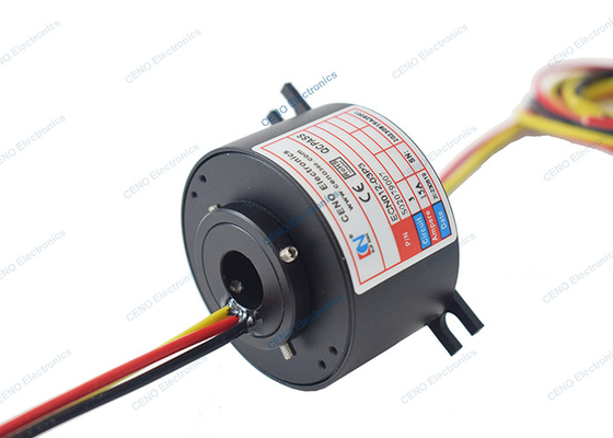Tiêu chuẩn công nghiệp thông qua đục 3 dây slide Ring Collector với điện năng xoay