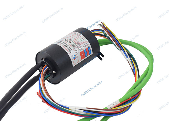 2 mạch 1000M Ethernet Signal Slip Ring với 8 mạch 10A Cho Công nghiệp