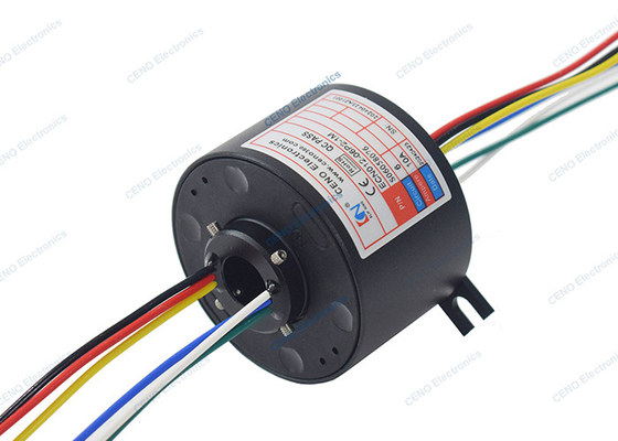 6 mạch 10Amp Điện lực trượt vòng với qua lỗ 12mm cho ngành công nghiệp