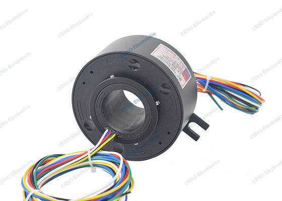 6 mạch 10A Electric Slip Ring với lỗ bên trong 38mm cho hệ thống công nghiệp