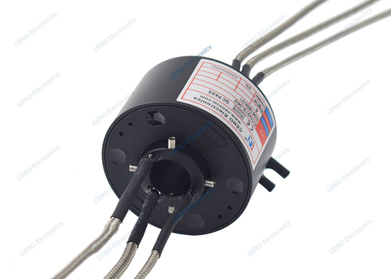 Nhóm 3 K-type Thermocouple Signal Slip Ring với Through Hole cho ngành công nghiệp