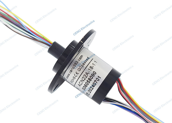 18 mạch 2A Miniature Slip Ring Capsule với 300rpm cho robot quét
