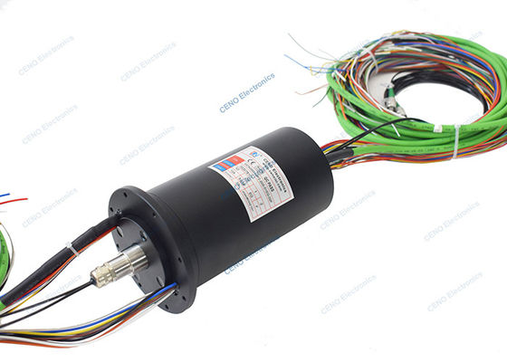 2 kênh SM Fiber Optic Rotary Joint tích hợp FORJs Slip Ring với IP65