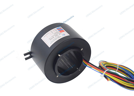 IP65 Thông qua vòng trượt lỗ với đầu nối điện quay cho hệ thống công nghiệp