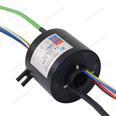 Nhẫn trượt tín hiệu Ethernet với đầu nối điện xoay xuyên lỗ 25mm