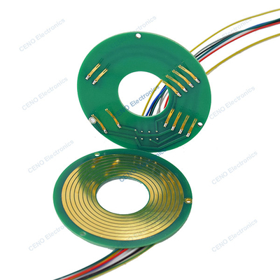 Pancake Slip Ring với phong cách PCBA và điện năng và tín hiệu cho cánh tay robot
