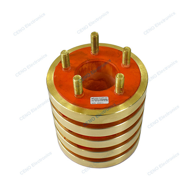 Carbon brush slip ring với 5 mạch 100A hiện tại và tùy chọn cho robot