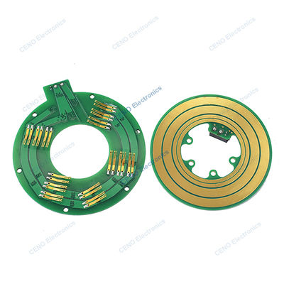 Vòng trượt bánh nướng kiểu PCB với nguồn điện và tín hiệu CAN cho cánh tay robot