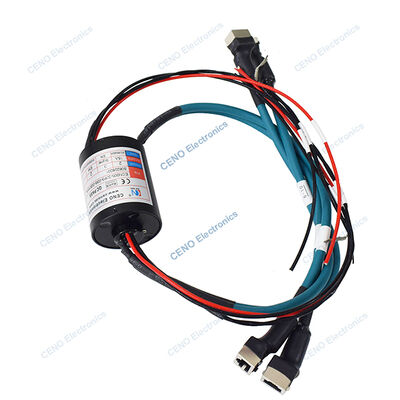 Through Hole Ethernet Signal Slip Ring with Electric Power for Industry Robotic